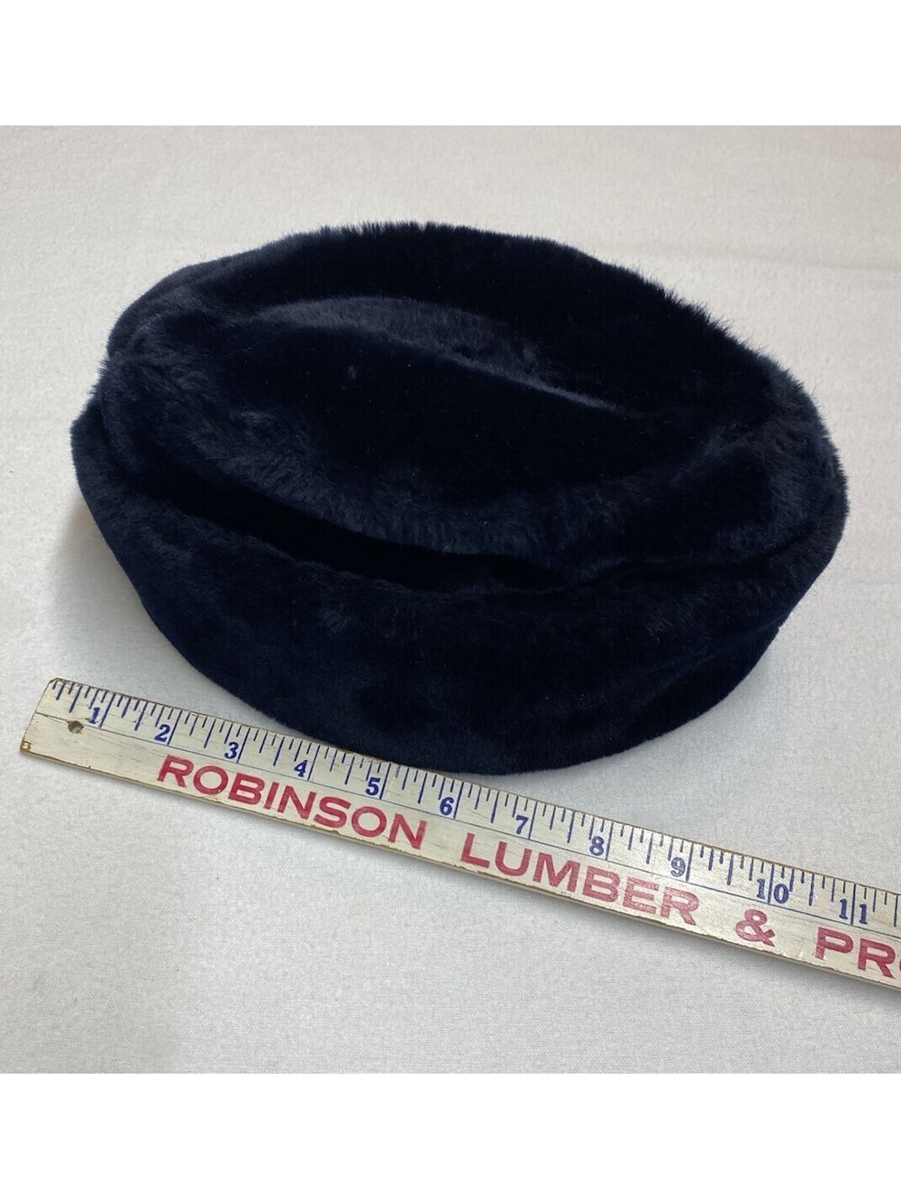 Vintage Union Made Fur Black Hat In  Excelent Condition Size Medium Label 5949